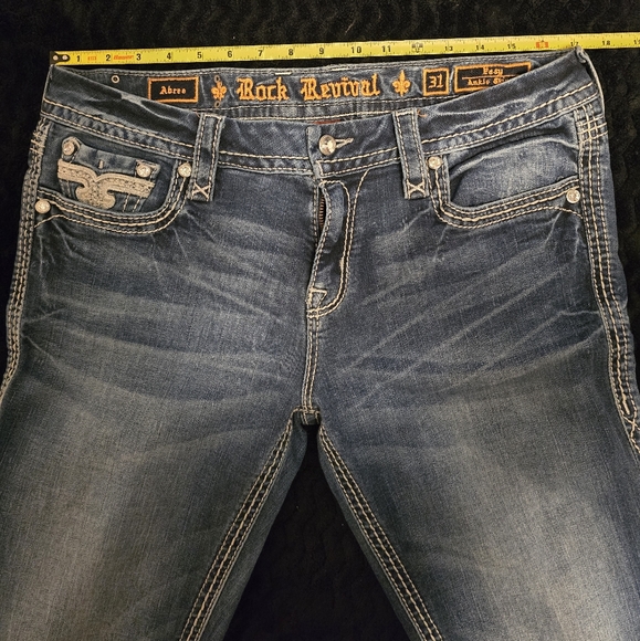 Rock Revival Blue Easy Ankle Skinny Jeans Women's Size 31 - Picture 6 of 7